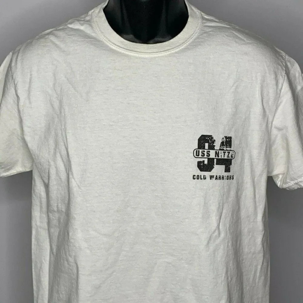 USS Nitze DDG 94 Crewneck T Shirt M White US Navy